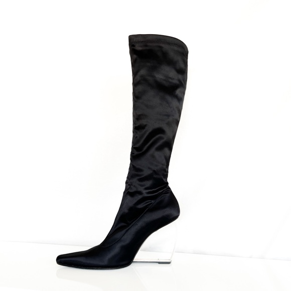 Lucite Heel bebe Boots 6 - Picture 5 of 15